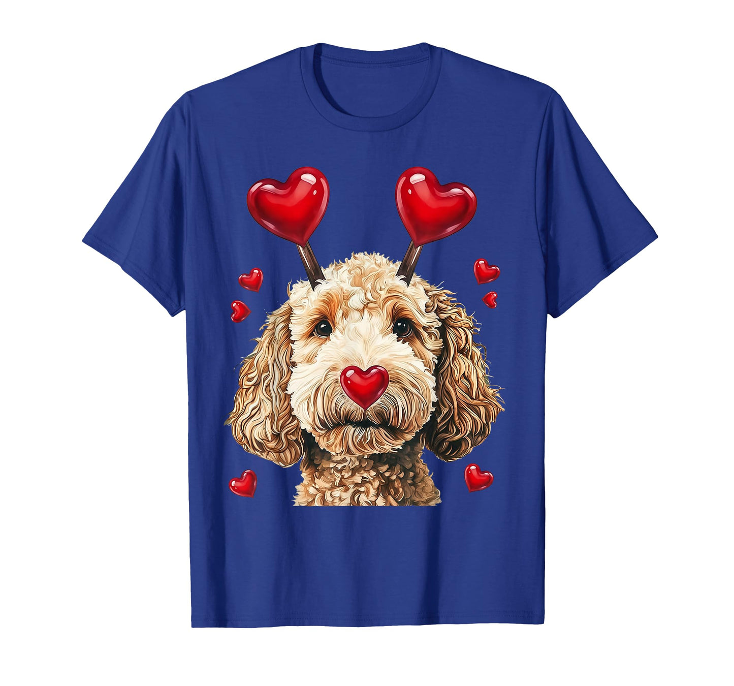 Golden Doodle Love Heart Cute Valentine Golden Doodle Dog T-Shirt