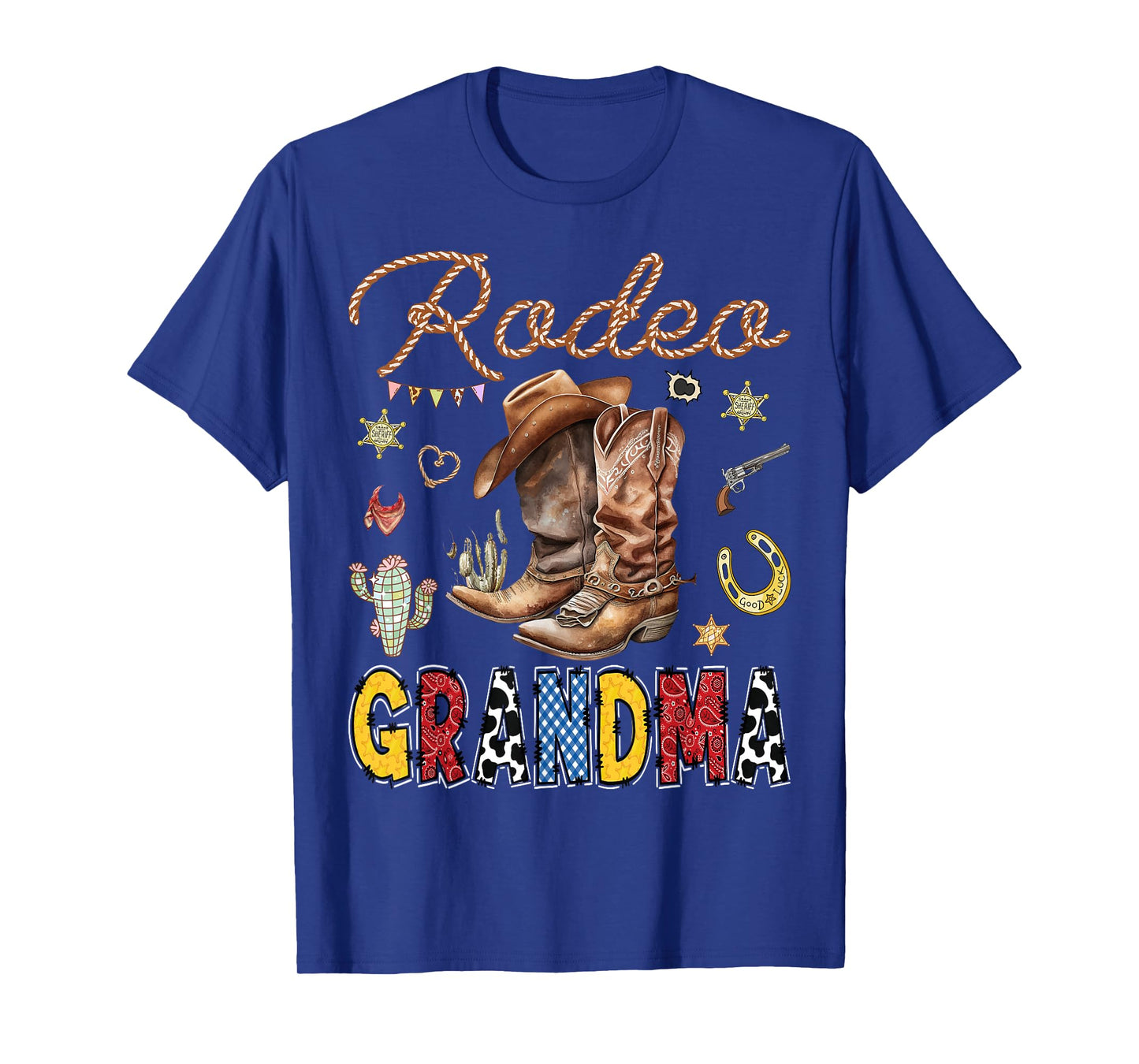 Rodeo Grandma Western Cowboy Birthday Matching Family T-Shirt