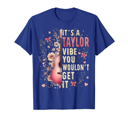 It's A Taylor Vibe Heart Floral Girl Kids 70's 80's Vintage T-Shirt