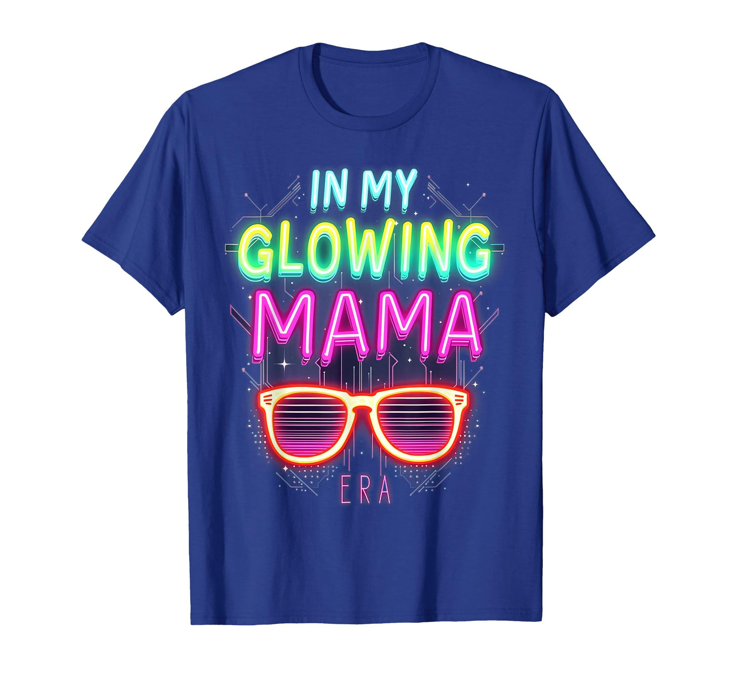 in My Glowing Mama Era Groovy Colorful Bright T-Shirt