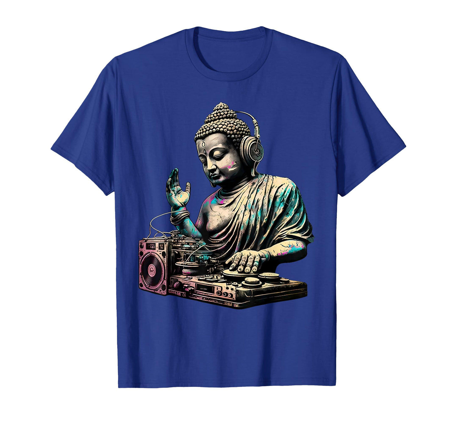 Buddha Wearing Headphones DJ Music Producer For Men Women T-Shirt