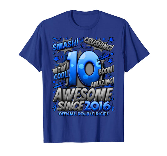 Official Double Digits 10 Year Old Boys 10th Birthday Boy T-Shirt