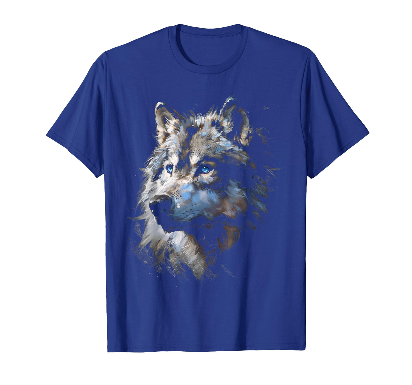 Alpha Wolf Shirt Fantasy Art Graphic Blue Eyes Wolf Lovers T-Shirt