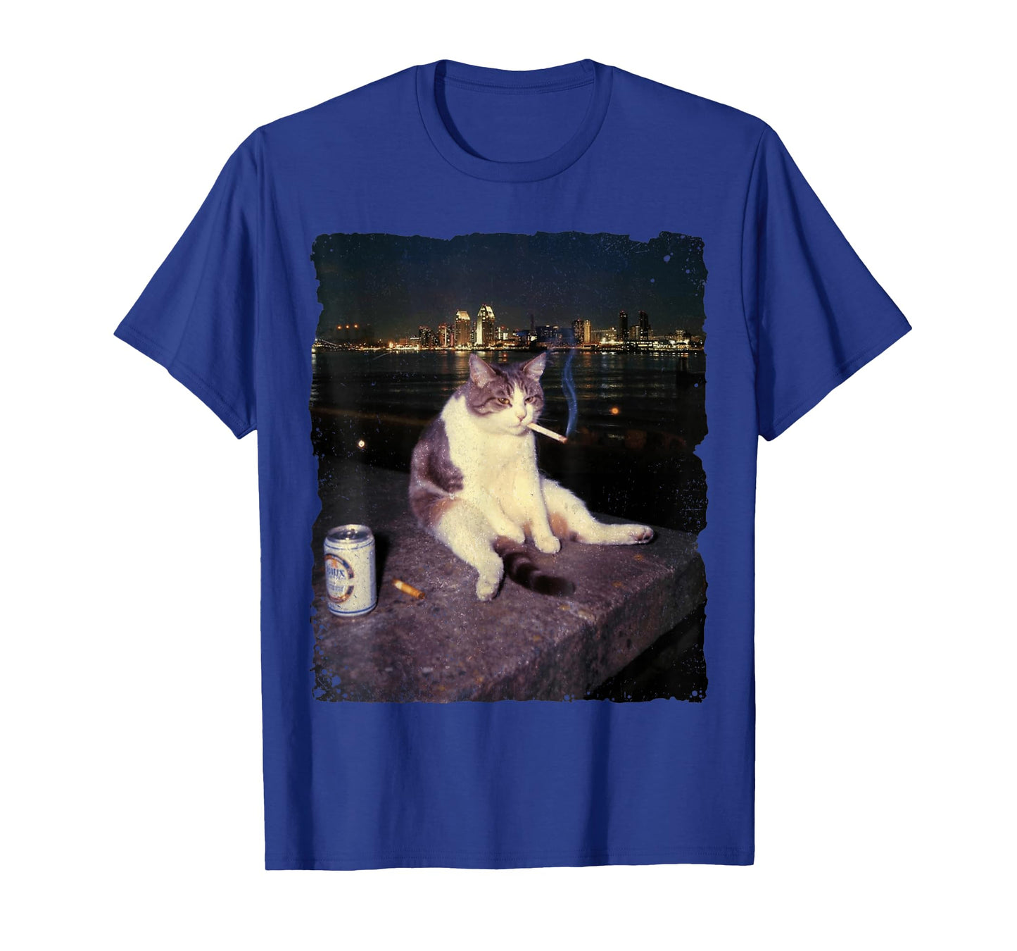 Cat Meme Cat Smoking Cigarette T-Shirt