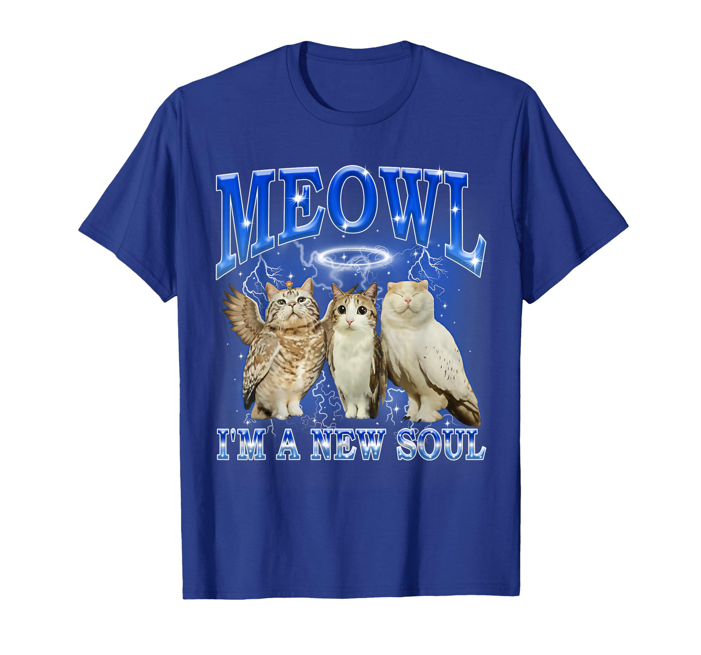 Meowl I'm A New Soul Cat Owl Funny Meme Brainrot Bootleg T-Shirt