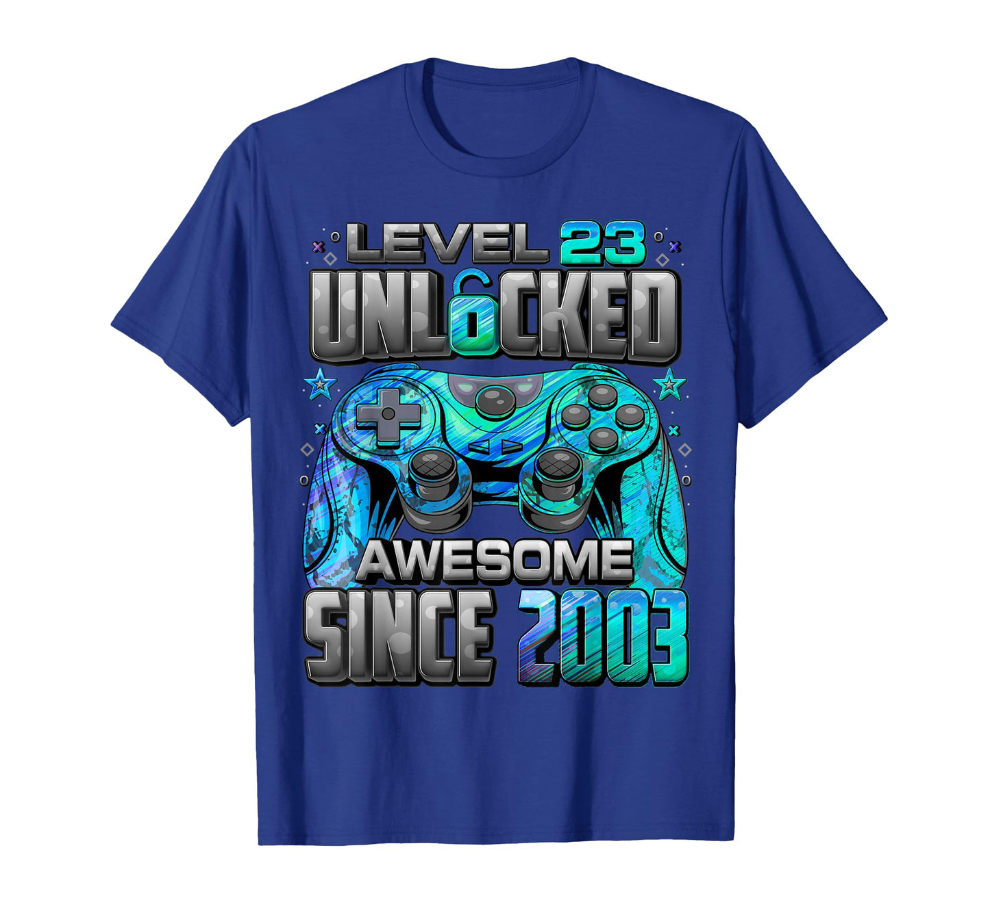 Level 23 Unlocked Awesome Since 2003 23rd Birthday Gaming T-Shirt