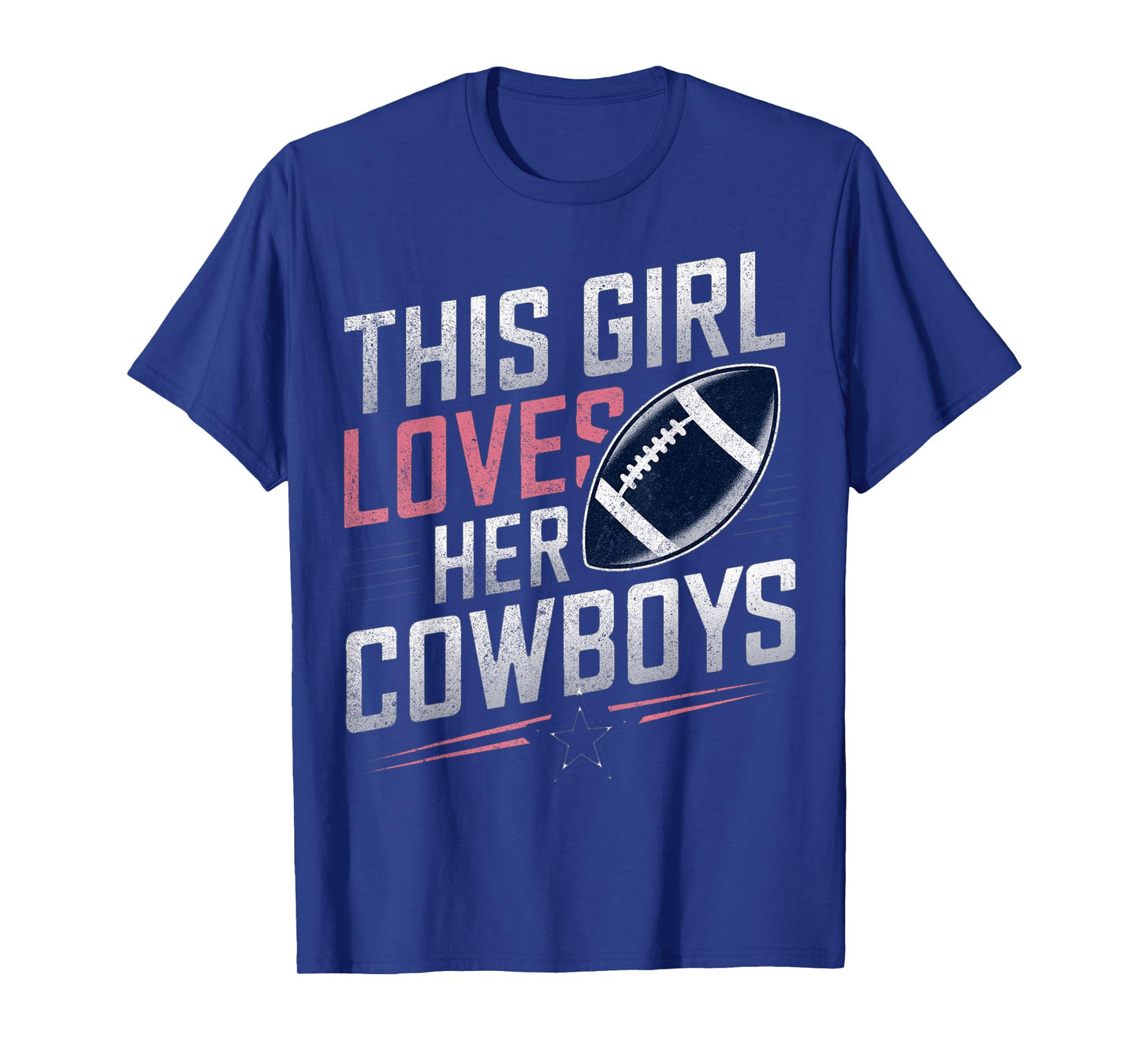 This Girl Loves Her Cowboys Vintage Retro T-Shirt