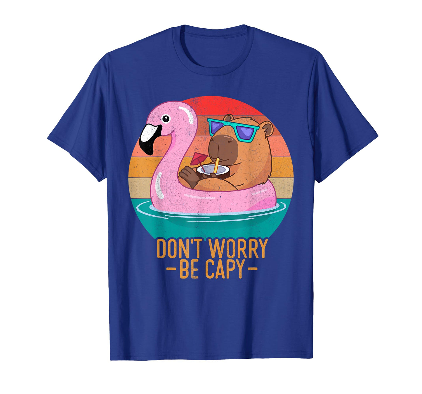 Retro Dont Worry Be Capy Kids Youth Women Men Boys Capybara T-Shirt
