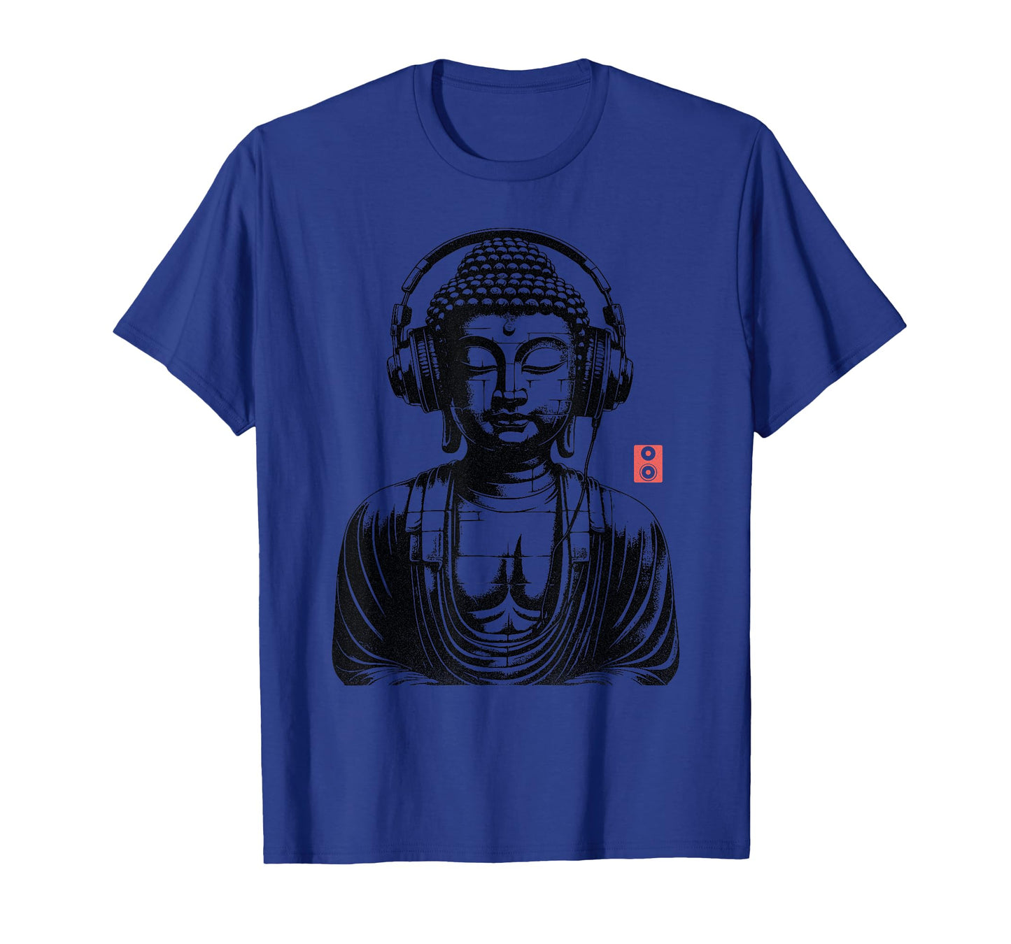 Vintage Retro Buddha Wearing Headphones T-Shirt