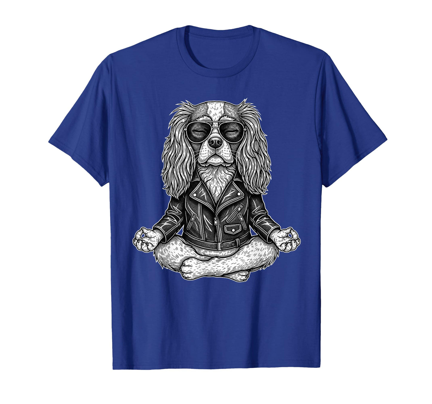 Vintage Retro Yoga Dog Cavalier T-Shirt