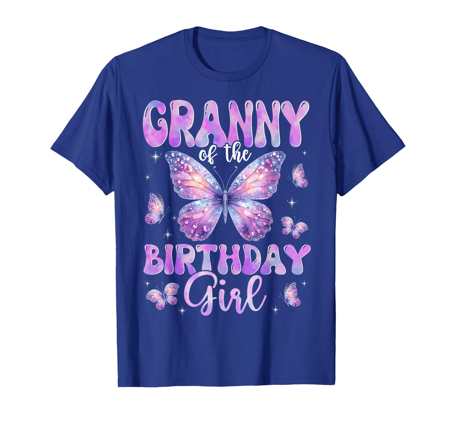 Granny Of The Birthday Girl Butterfly Family Matching T-Shirt