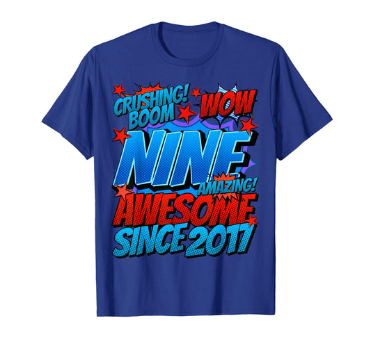 9 Year Old Gifts for Boys 9th Birthday Boy 9 Year Old Boy T-Shirt