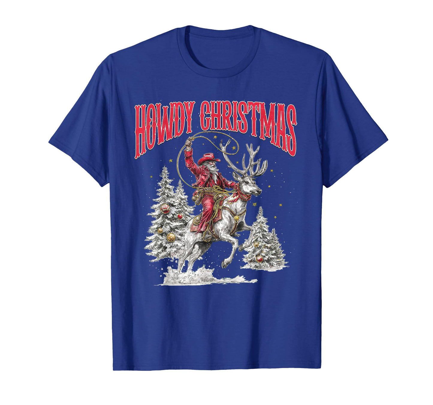 Howdy Christmas Retro Cowboy Santa Claus for Men Women T-Shirt