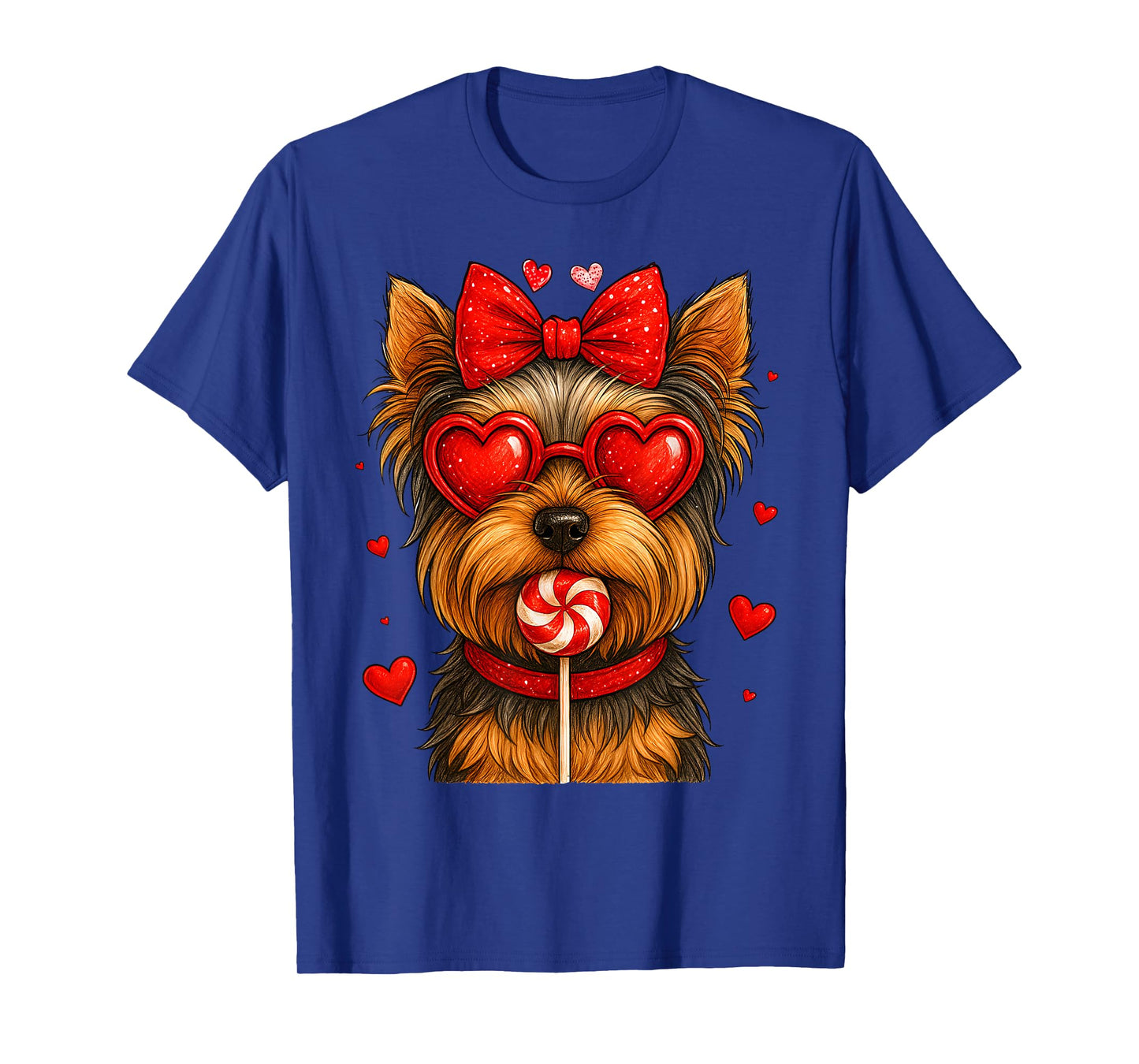 Cute Yorkshire Terrier Yorkie Valentine Heart Candy Kid Girl T-Shirt
