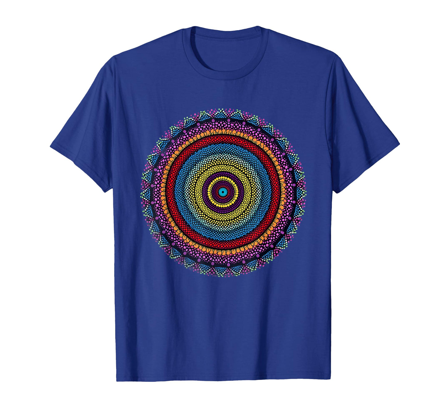 Vibrant Mandala 2024 Creative Dot Art Design T-Shirt