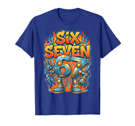 67 Six Seven Meme 6-7 Funny Brainrot Gaming Boys Kids 6 7 T-Shirt