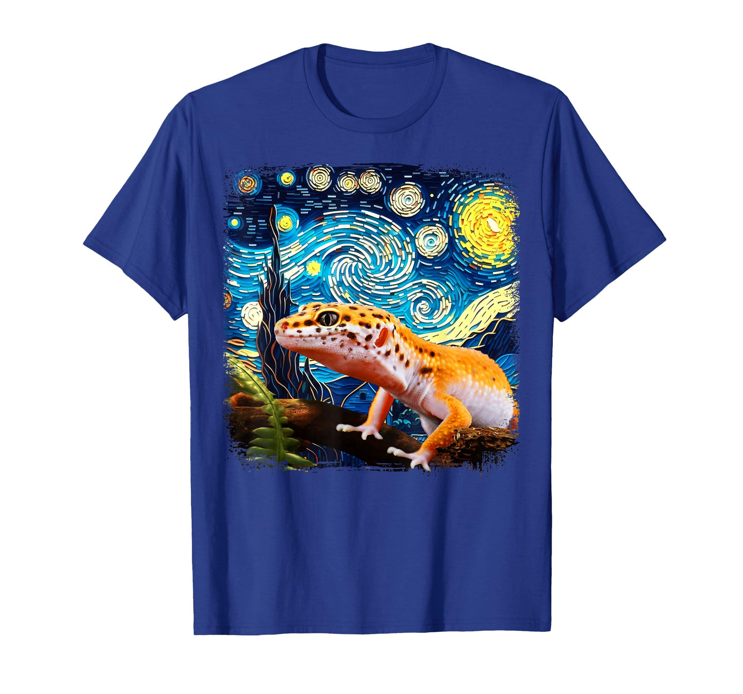 Leopard Gecko Starry Night Van Gogh Gifts For Men Women Kids T-Shirt