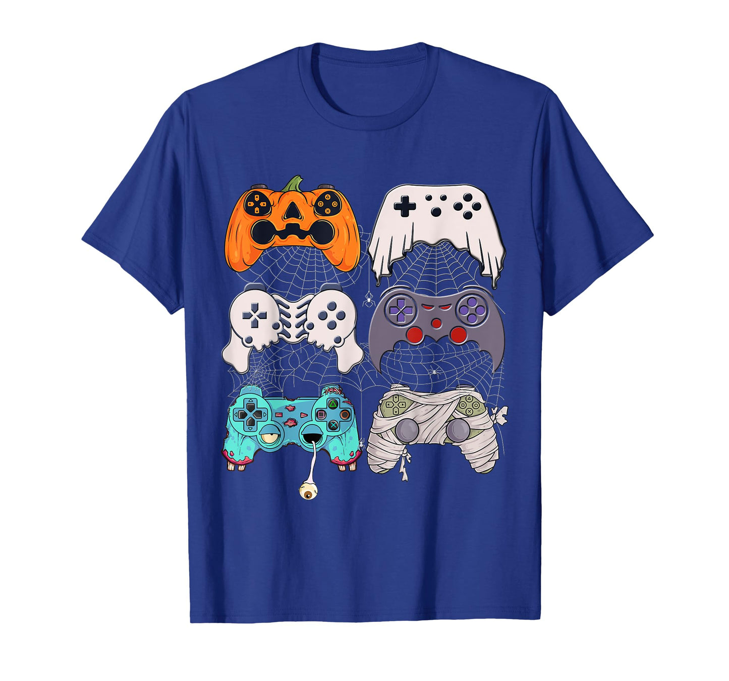 Halloween Skeleton Zombie Gaming Controllers Mummy Boys Kids T-Shirt