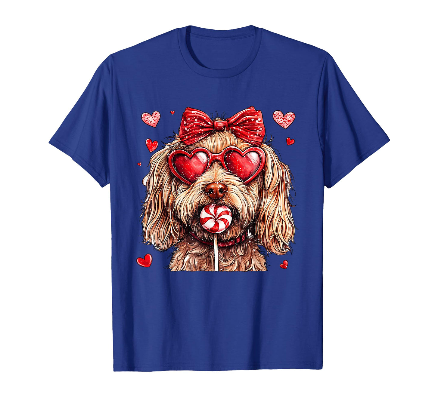 Cute Goldendoodle Valentine Heart Candy Valentines Day T-Shirt