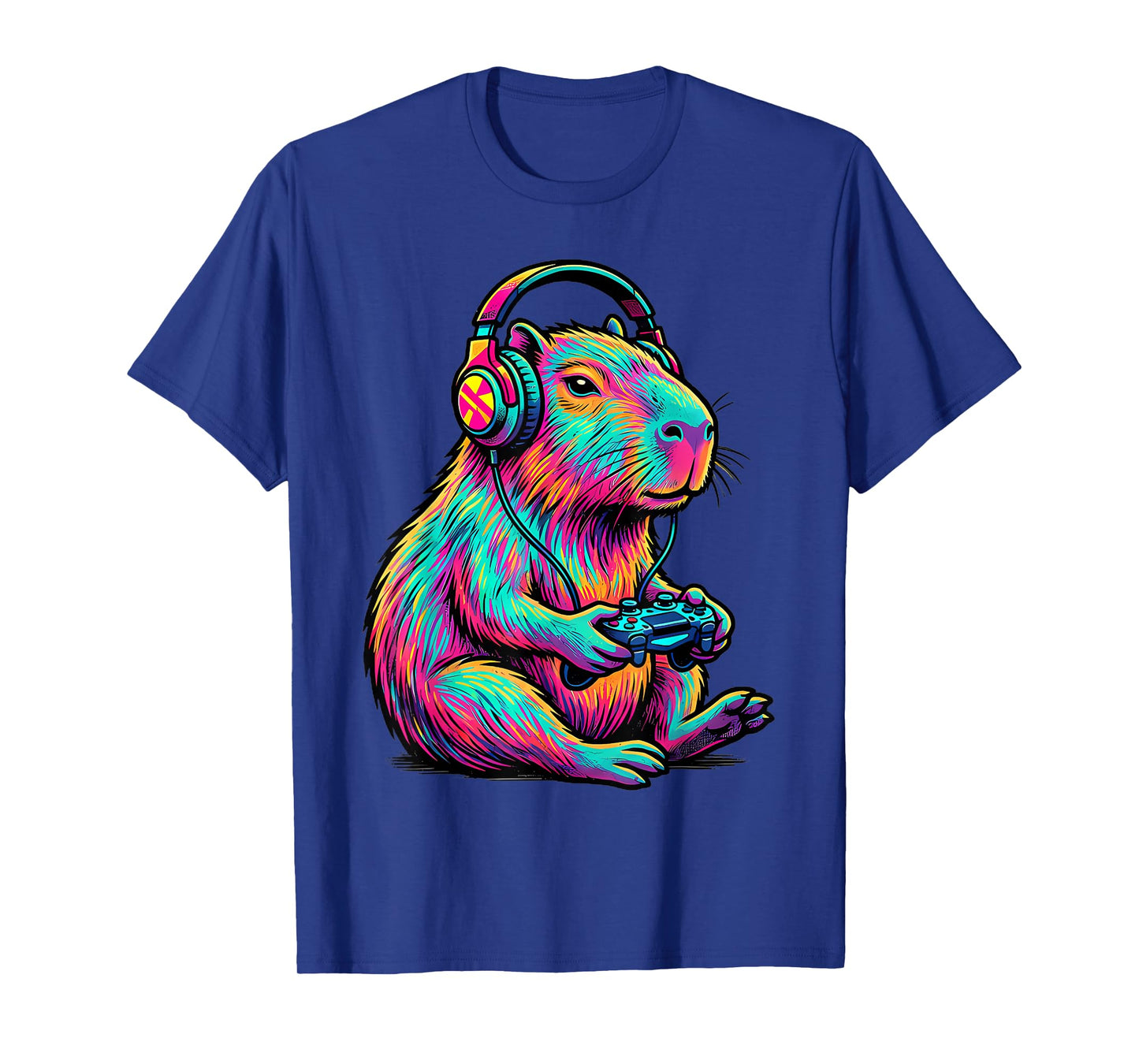 Capybara Video Games Gamer Funny Gaming Graphic Kids T-Shirt