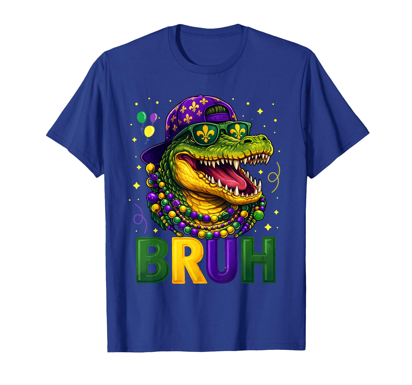 Boys Mardi Gras Bruh Mardigator Alligator Carnival Teen Kids T-Shirt