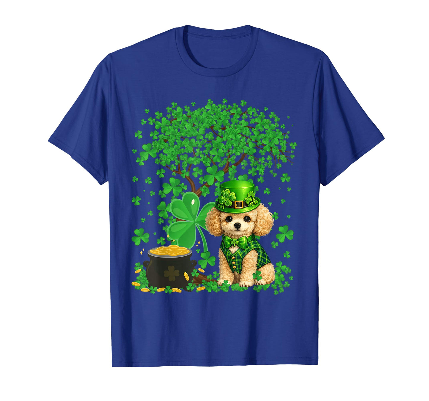 Funny Poodle Dog Shamrock St Patrick's Day T-Shirt