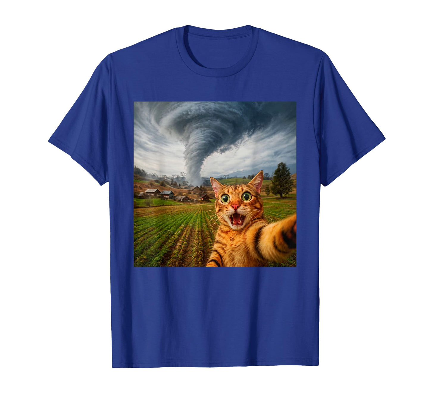 Funny Cat Selfie Meme Tornado Storm T-Shirt