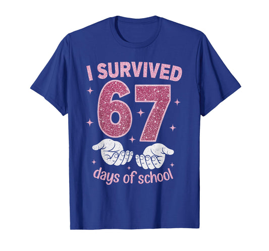 I Survived 67 Days of School Gen Alpha Slang 6 7 Hands T-Shirt