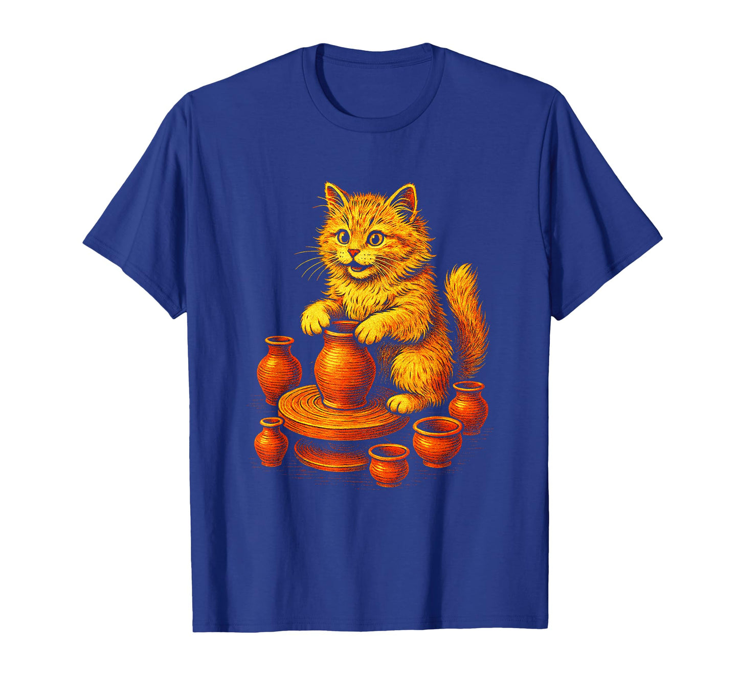 Pottery Cat - Retro Artist Kitten T-Shirt