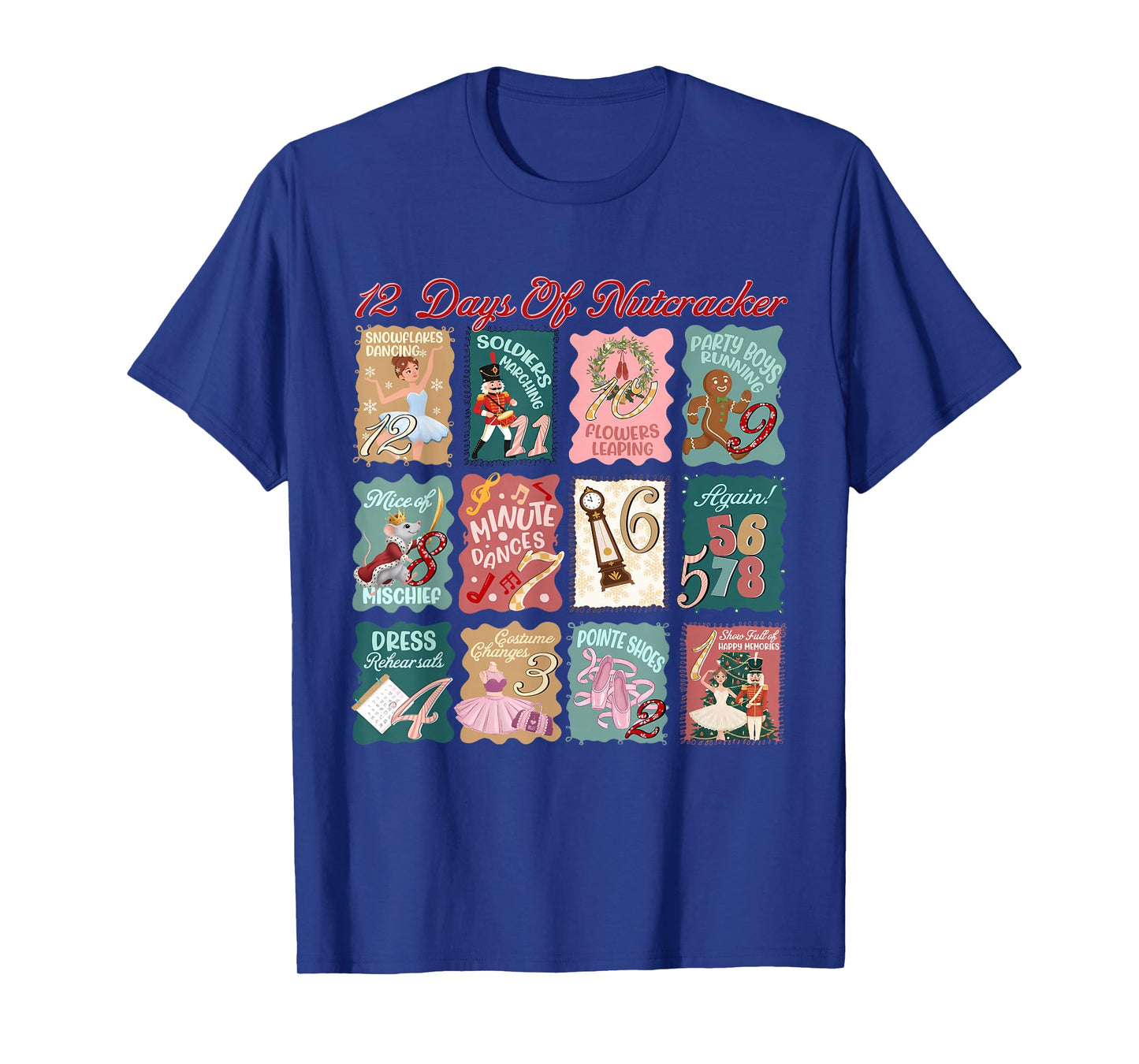 Retro 12 Days of Nutcracker Ballet Fairy Plum Gingerbread T-Shirt