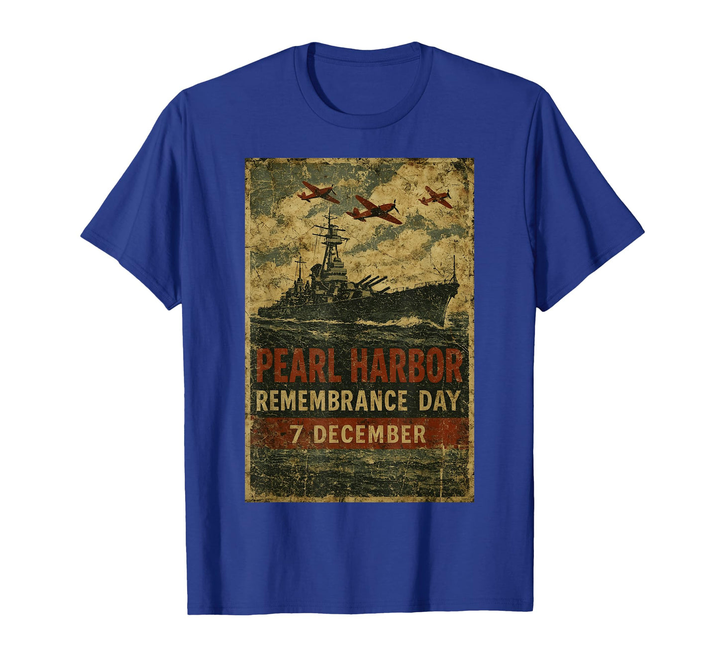 Pearl Harbor Remembrance Day Vintage Military Memorial Art T-Shirt