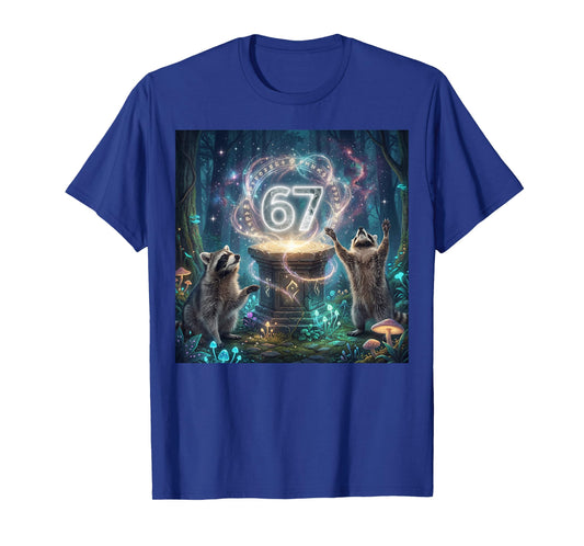 67 Meme Racoon Howling at The Moon 6 7 T-Shirt