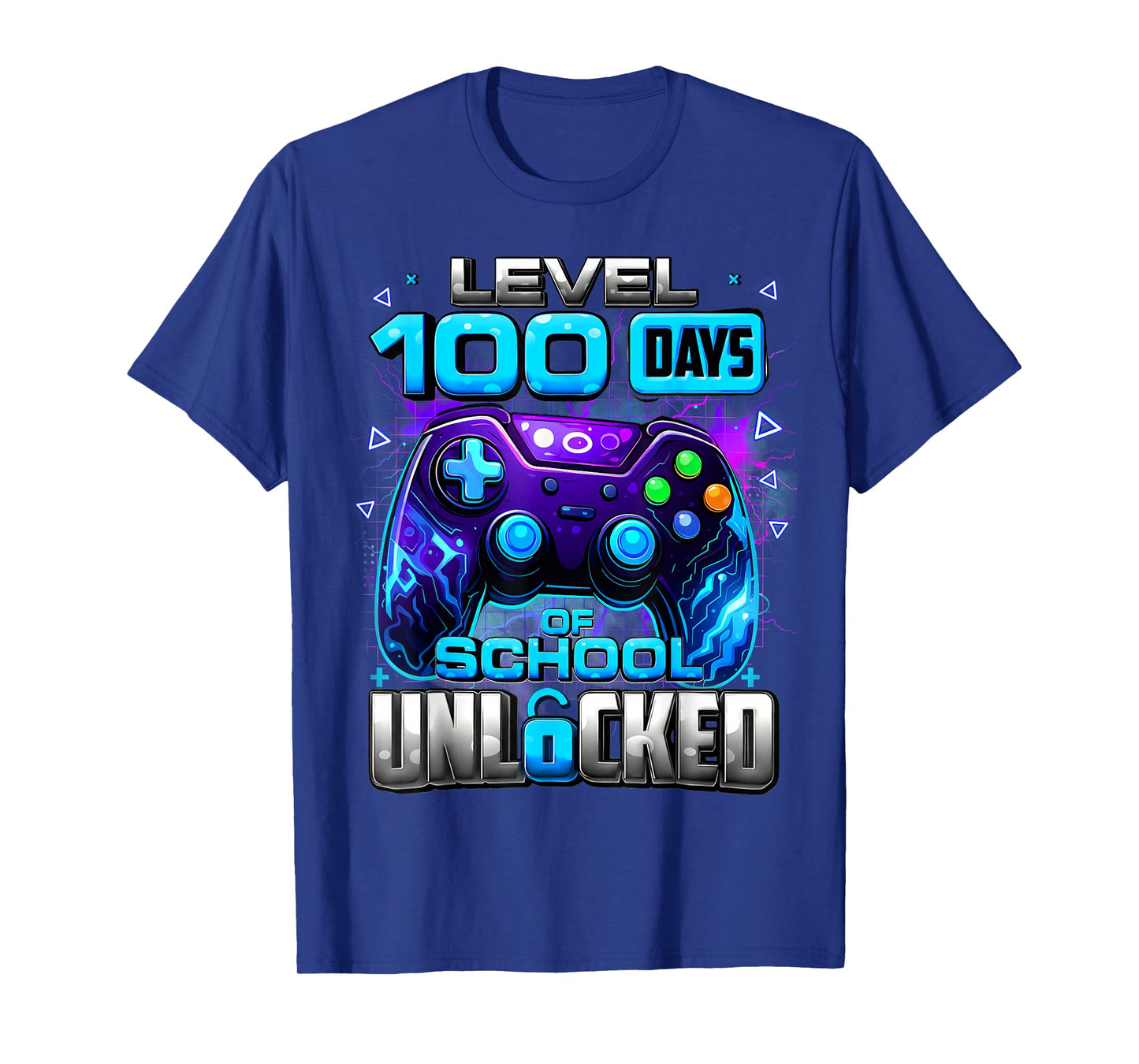 100 Days of School Level Unlocked Video Games Boys T-Shirt