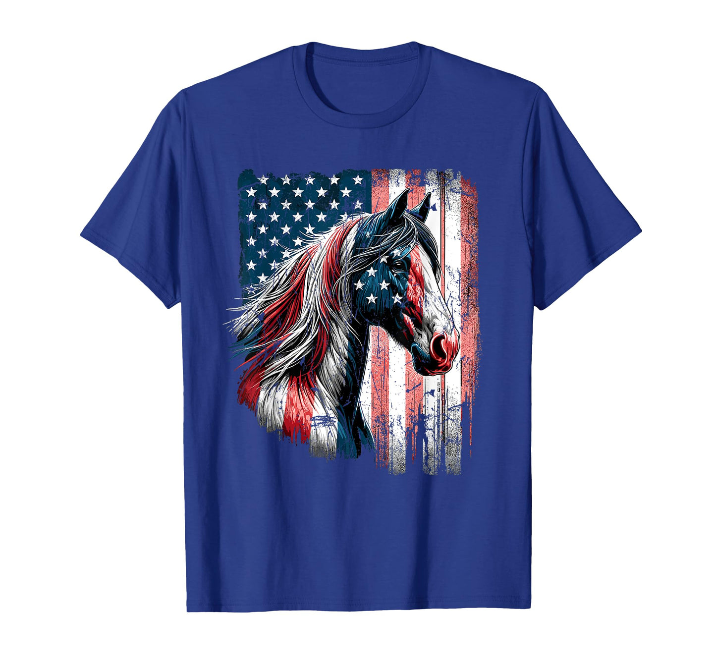 Patriotic Horse USA Flag Vintage Horse T-Shirt