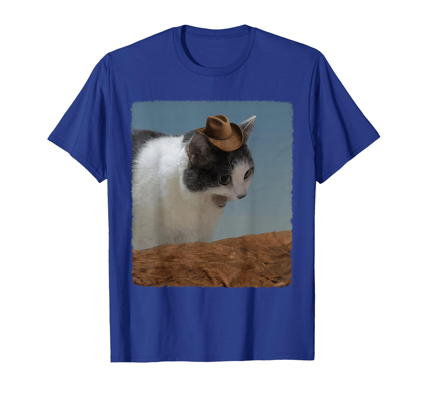 Screaming Cowboy Funny Cat Meme Kitten Meme Cat Lover T-Shirt