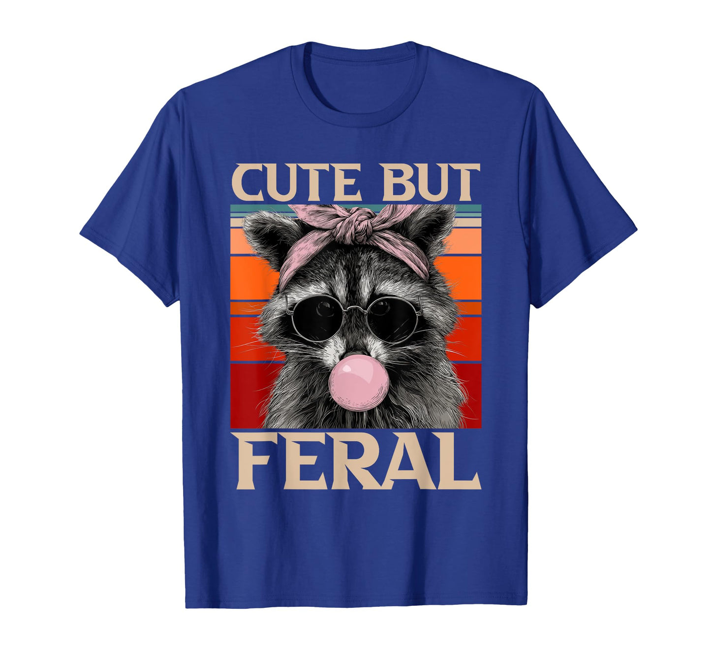 Cute But Feral Toddler Girls Kids | Raccoon Sunglasses Meme T-Shirt