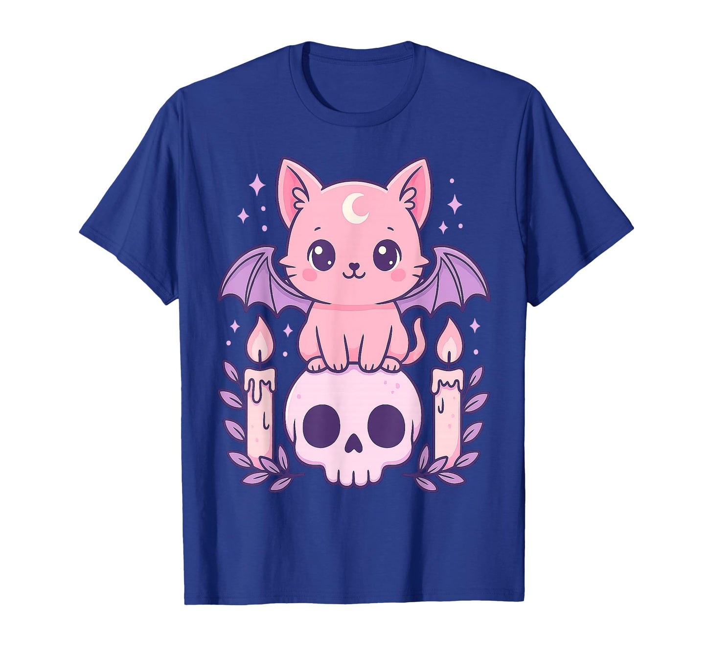 Cute Cat Bat Skull Pastel Goth Gifts Men Women Boy Girl Kids T-Shirt
