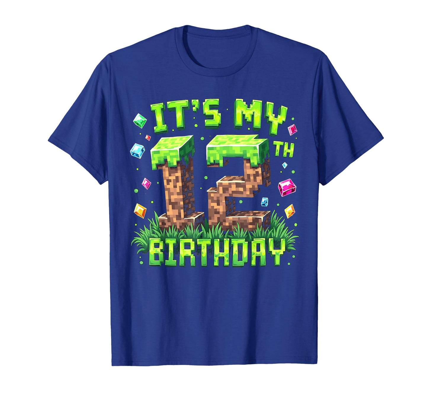 Birthday Boy Shirt It's My 12th Birthday Video Game Pixel T-Shirt