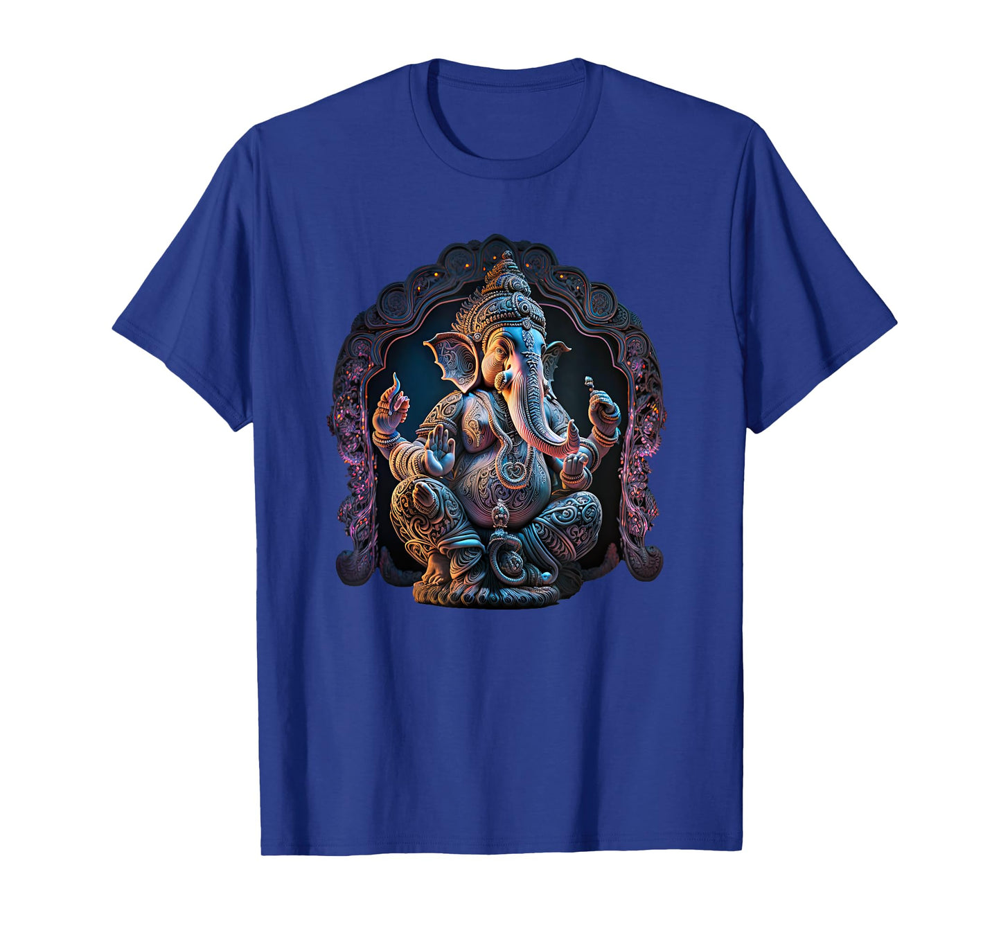Ganesh Enlightenment Consciousness Meditation T-Shirt - Unisex-Adults - Black - Small - Short Sleeve - Yoga - T-Shirt