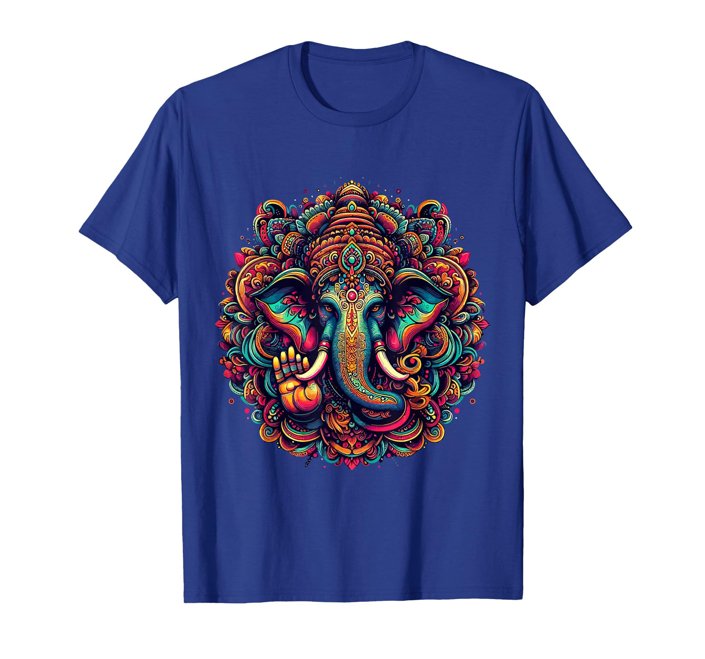 Ganesh Symbol Yoga Hindu Elephant God Ganesha Puja T-Shirt, Small, Black
