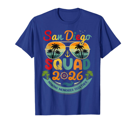 San Diego Squad 2026 Tropical Beach Vacation Vintage Group T-Shirt