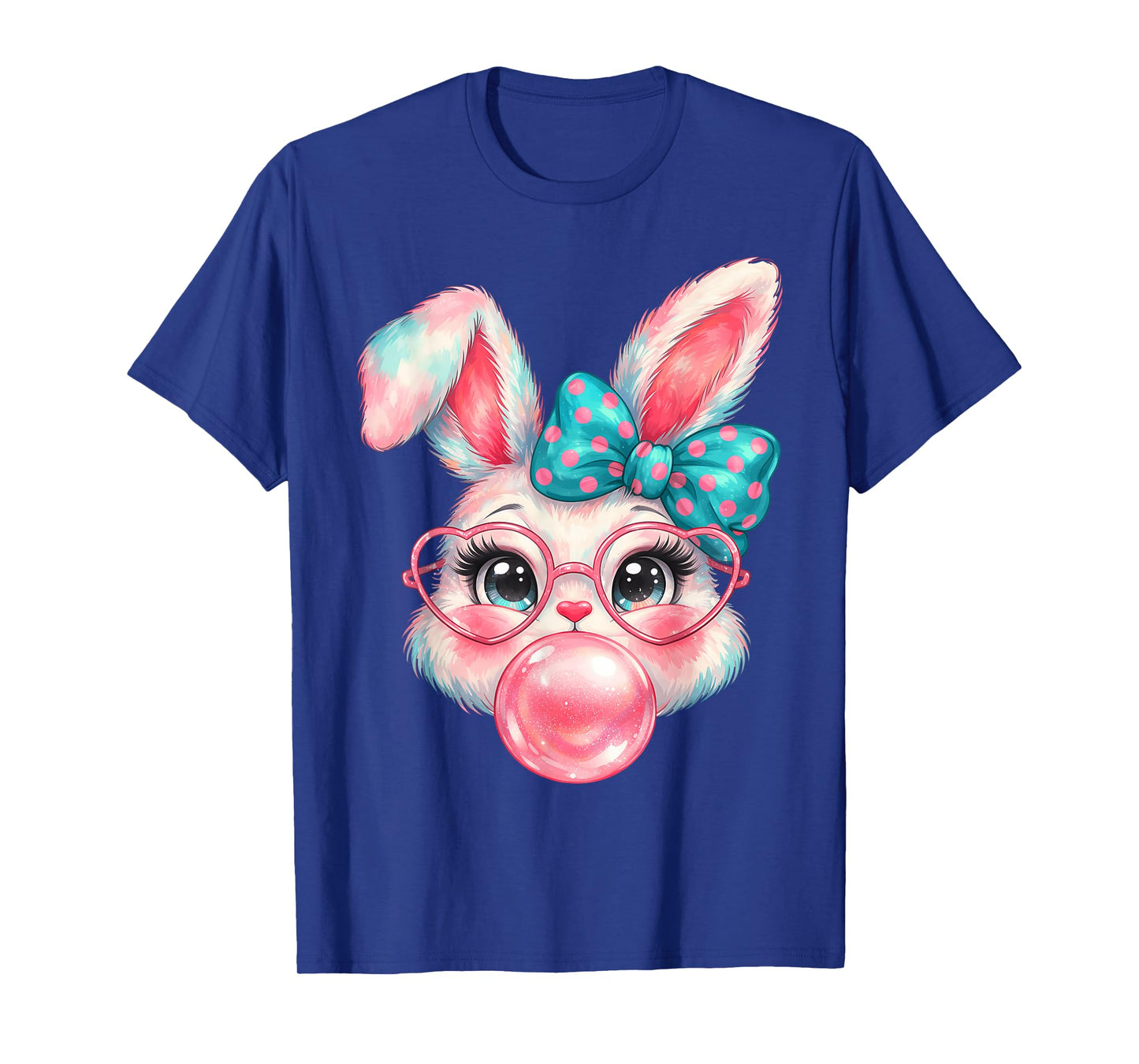 Girls Easter Cute Bunny Face Coquette Easter Kids Girl Women T-Shirt