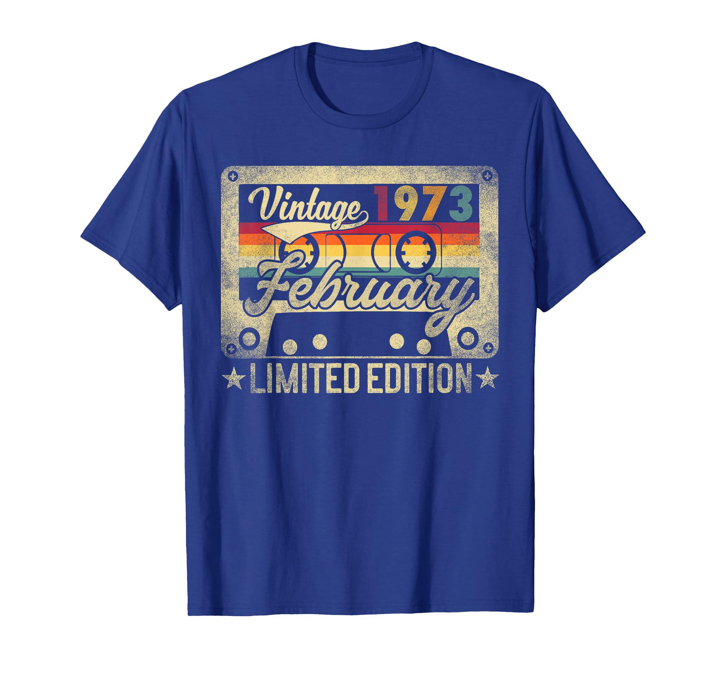 Vintage 1973 February 53 Years Old 53rd Birthday Men Women T-Shirt