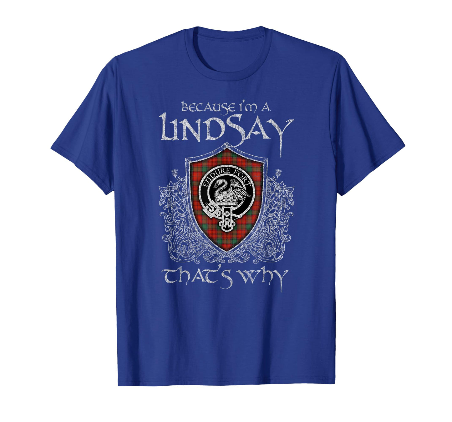 Clan Lindsay Crest Tartan Celtic Last Name Vinatge T-Shirt