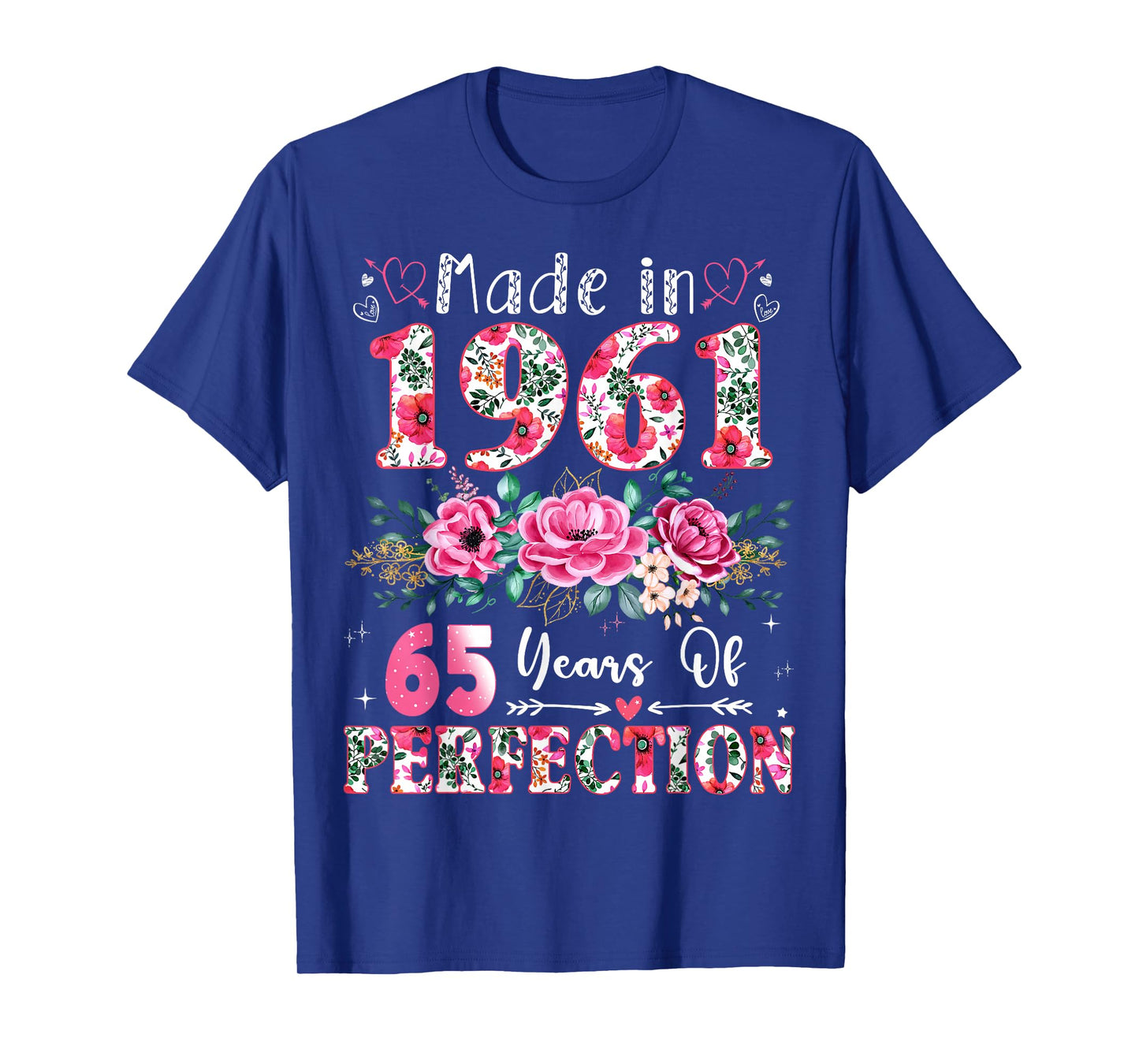 65 Year Old Made in 1961 Floral 65th Birthday Women T-Shirt