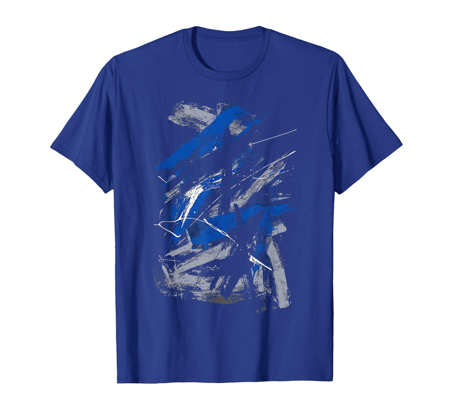 Blue And Black Urban Art Graphic T-Shirt