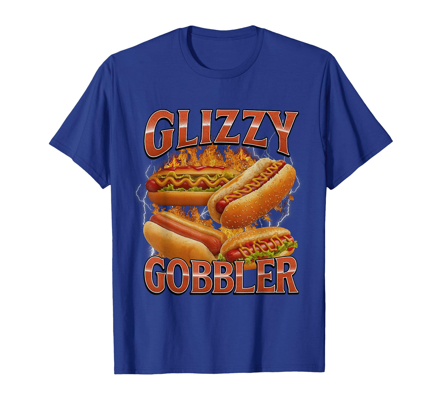 Glizzy Gobbler Funny Hot Dog Glizzy Lovers Bootleg Graphic T-Shirt