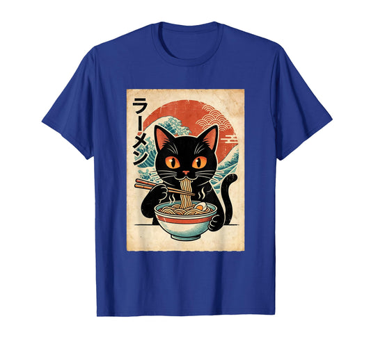 Cute Ramen Cat Kawaii Japanese Anime Cat Lover T-Shirt