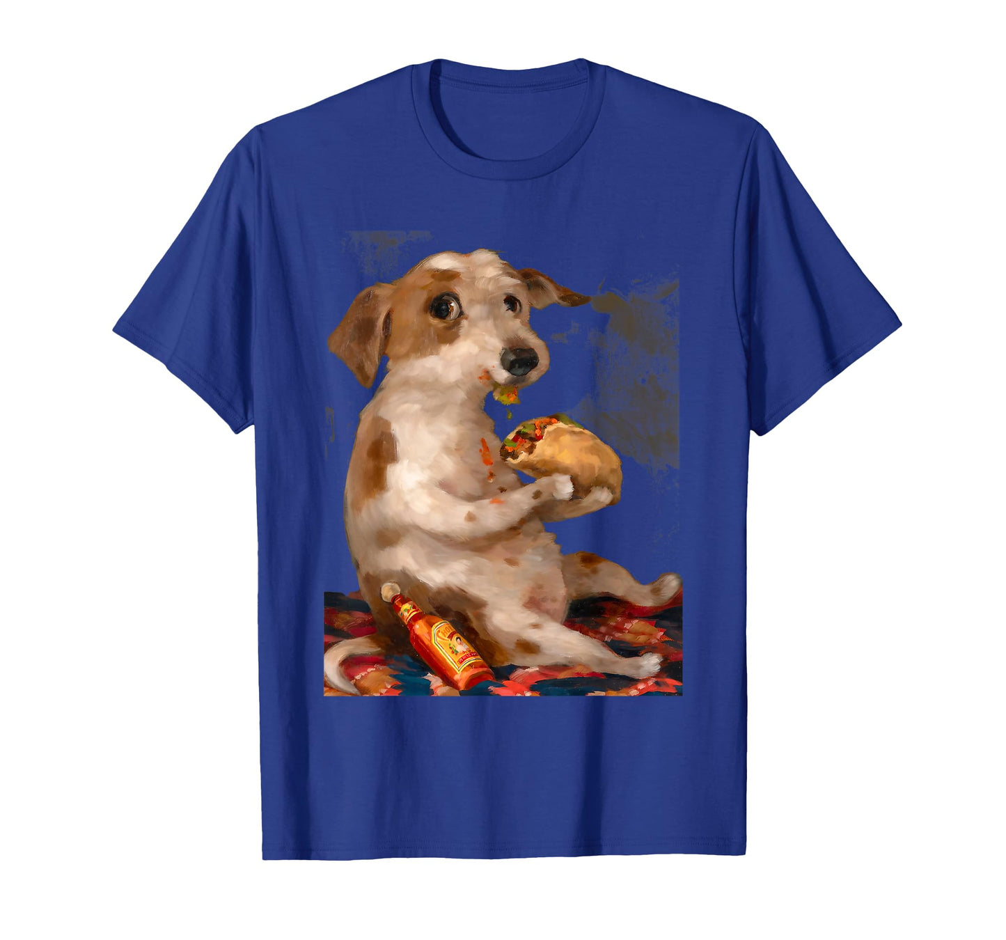 Dog Chill with Taco Vintage Funny Dog Taco Whimsical T-Shirt