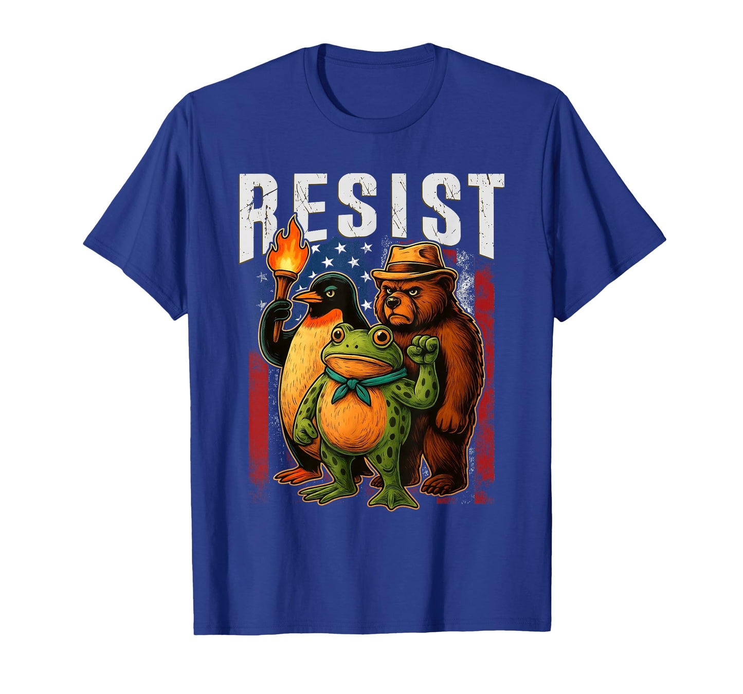 Bear Penguins and Frog Resist Protest Against Tariffs T-Shirt